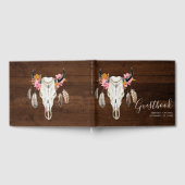 Antler Dark Wood Rustic Wedding Guest Book Gastenboek (Volledig)