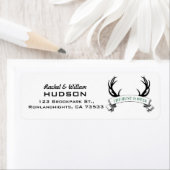 Antler "De jacht is voorbij" rustieke bruiloft Etiket (Insitu)