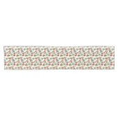 Antler Deer Green Forest Woodland Pattern Korte Tafelloper (Horizontaal)