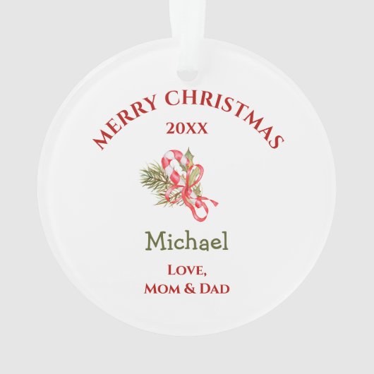 Antler Deer Santa Hat Wreath Kinderen Ornament (achterkant)