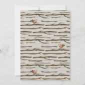 Antler en Twig Peace tekenen Baby shower Kaart (Achterkant)