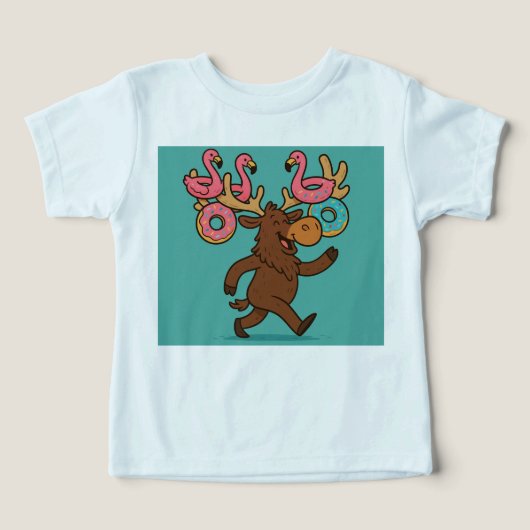 Antler Float Parade – Beach Pride Tee for Kids (Design voorkant)