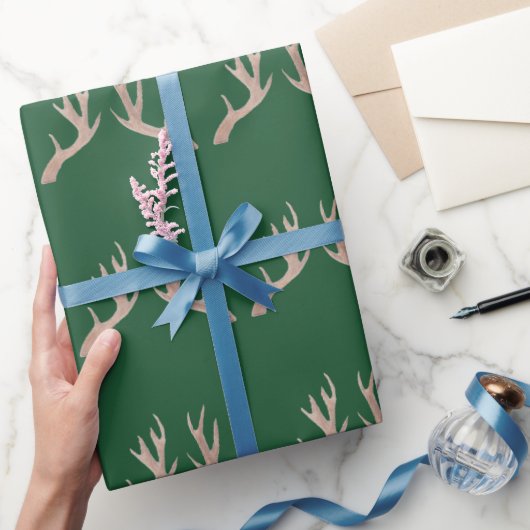 Antler groen inpakpapier (Geschenken)