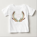 Antler & groen Waterverf krans | BLOEMENMEISJE<br><div class="desc">Door Honey & Birch Studios</div>