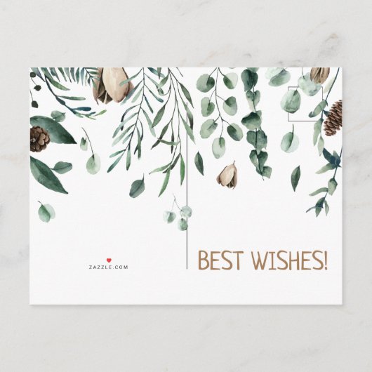 Antler met groen Briefkaart (Achterkant)