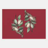 Antler met groene tak inpakpapier vel (Voorkant)