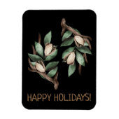 Antler met groene tak MAGNET Magneet (Verticaal)