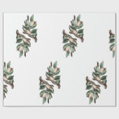 Antler met groenvertakkingspapier cadeaupapier (Vlak)