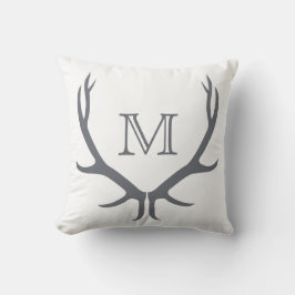 Antler Monogram Pillow Kussen