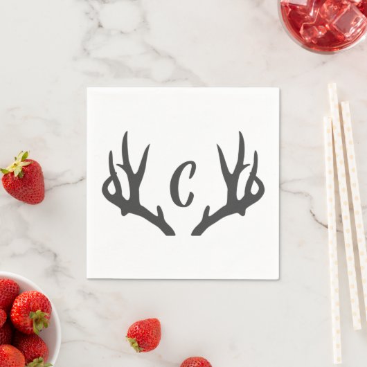 Antler monogram servet (Insitu)