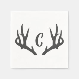 Antler monogram servet