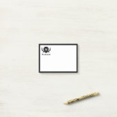 Antler & Shield Rustic Monogram Post-it® Notes (Op bureau)