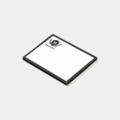 Antler & Shield Rustic Monogram Post-it® Notes (Schuin)