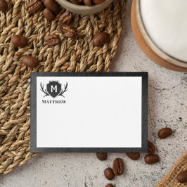 Antler & Shield Rustic Monogram Post-it® Notes