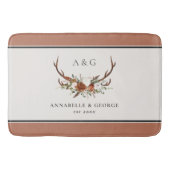 Antler terracotta sage green botanical floral show badmat (Voorkant)
