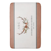 Antler terracotta sage green botanical floral show badmat (Voorkant Verticaal)