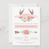 Antler Wild One Tribal eerste verjaardag uitnodigi Kaart (Voorkant)