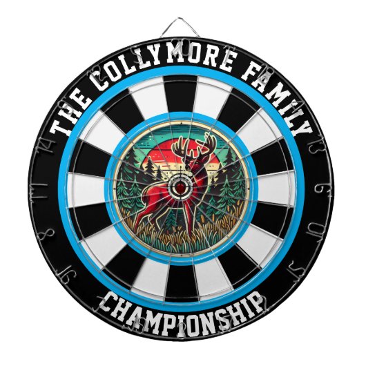 Antlered Deer Rustic Target Art Dartbord (Voorkant)