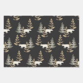 Antlers, beren, gekleurde en zwarte wikkels inpakpapier vel (Voorkant)