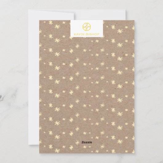 Antlers en Pine Holiday Fotokaart Feestdagenkaart (Achterkant)