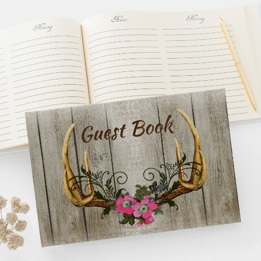 Antlers en Roze Rozen Gastenboek