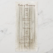 Antlers en Rozen Roze Bruiloft Programma Programmakaart (Achterkant)