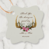 Antlers en Rozen Roze Dank u Label (Voorkant)