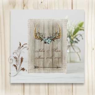 Antlers en Rozen Uitnodiging tot huwelijk