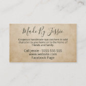 Antlers Handmade Sun Catchers Visitekaartje (Achterkant)