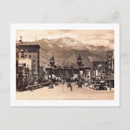 Antlers Hotel, Colorado Springs, Vintage van Color Briefkaart (Voorkant)