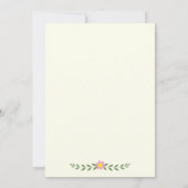 Antlers & koraal bloemen monogram bos bruiloft kaart (Achterkant)