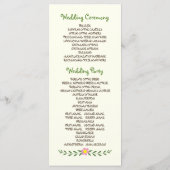 Antlers & koraal, roze bloemen bruiloft programma programmakaart (Achterkant)