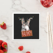 Antlers Lights Naughty Sign Funny Kerstsleutel Servet (Insitu)