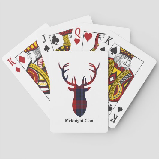 "Antlers" McKnight Clan Tartan Pokerkaarten (Achterkant)
