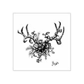 Antlers met bloemen stempel (Afrduk)