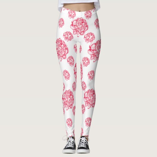 Antlers met Floral Leggings (Voorkant)