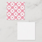 Antlers met Floral Vierkante Visitekaartje (Voorkant / Achterkant)