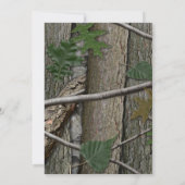 Antlers Monogram en Woodland Trees Wedding Kaart (Achterkant)