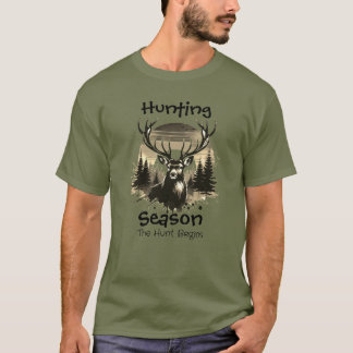 Antlers Natuur Green HUNTING gepersonaliseerd T-sh T-shirt