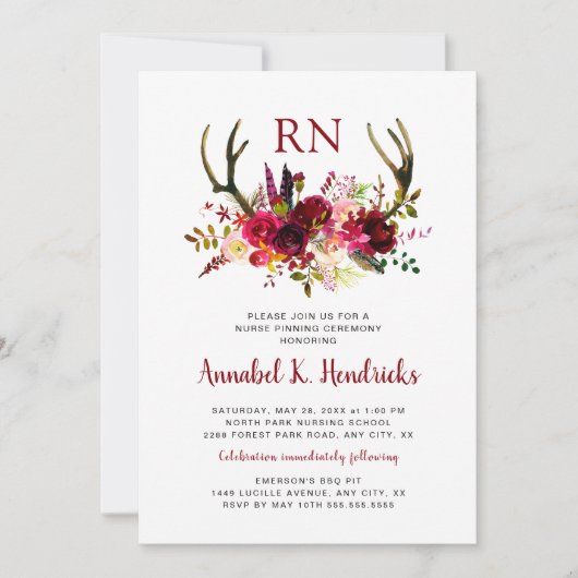 Antlers RN ceremonie/feestdag Kaart (Voorkant)