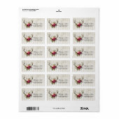 Antlers rustieke Adresetiketten Stickers bruiloft (Full Sheet)