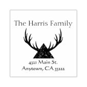 Antlers Silhouette Persoonlijk Rubberstempel (Afrduk)