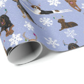 Antlers Snowflakes Cadeaupapier (Rol Hoek)