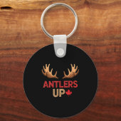 Antlers Up Canadian Pride Funny Canada Flag Moose  Sleutelhanger (Voorkant)