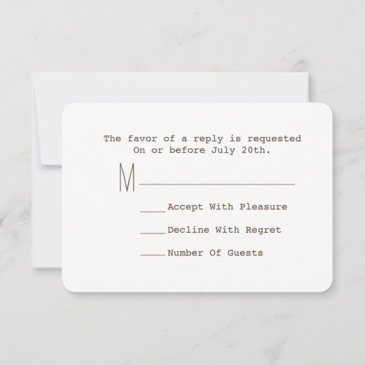 Antlers + Wildblokkarton geïnspireerd door RSVP (Achterkant)