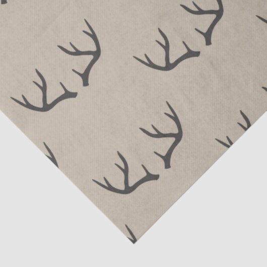 Antlers, zwart en taupe tissuepapier (Detail)