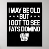Antoine Fats Domino Music Legend Fan I May Be Old Poster (Voorkant)