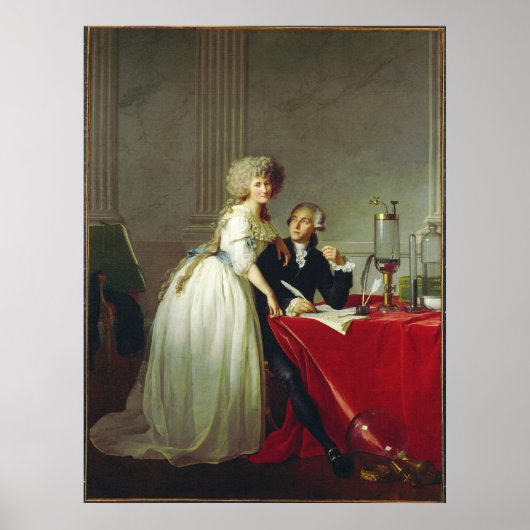 Antoine-Laurent Lavoisier en vrouw Poster (Voorkant)