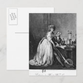 Antoine Laurent Lavoisier en zijn vrouw Briefkaart (Voorkant / Achterkant)