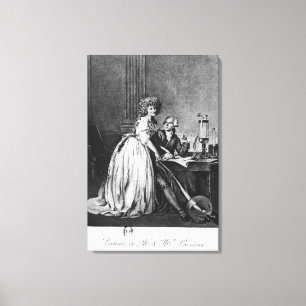 Antoine Laurent Lavoisier en zijn vrouw Canvas Afdruk
